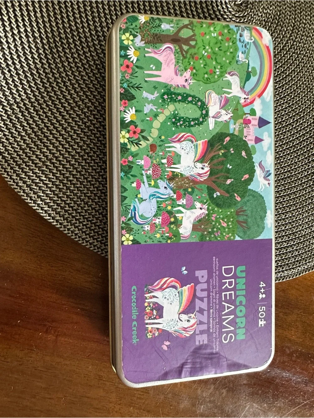 Unicorn Dreams Puzzle Tin - Colorful Unicorns